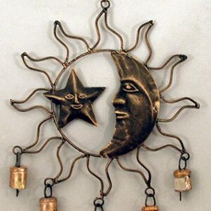 Luna - stella metallo 5 campane 35X27