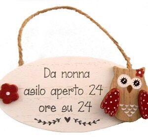 Targa Legno Gufo 'Nonna'
