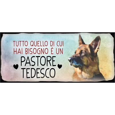 Placca Metallo Cane "Pastore Tedesco"