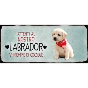 Placca Metallo Cane "Labrador"
