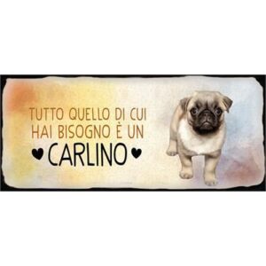 Placca Metallo Cane "Carlino"