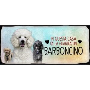 Placca Metallo Cane "Barboncino"