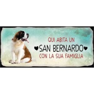 Placca Metallo Cane "San Bernardo"