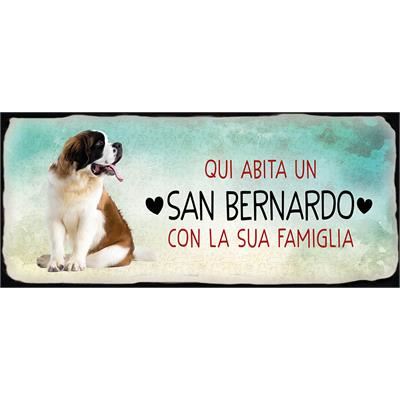 Placca Metallo Cane "San Bernardo"