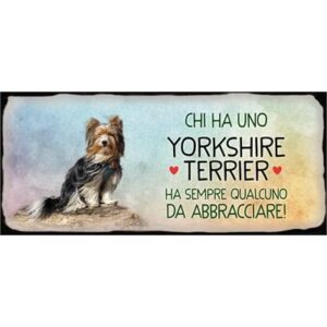 Placca Metallo Cane "Yorkshire Terrier"