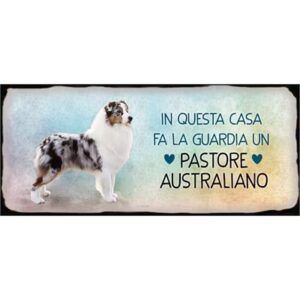 Placca Metallo Cane "Pastore Australiano"