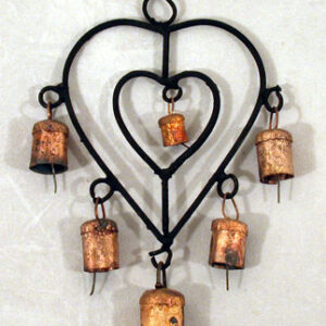 Cuore metallo piccolo 6 campane