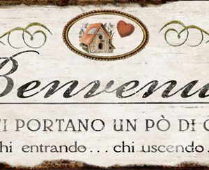 Placca Metallo "Benvenuti"