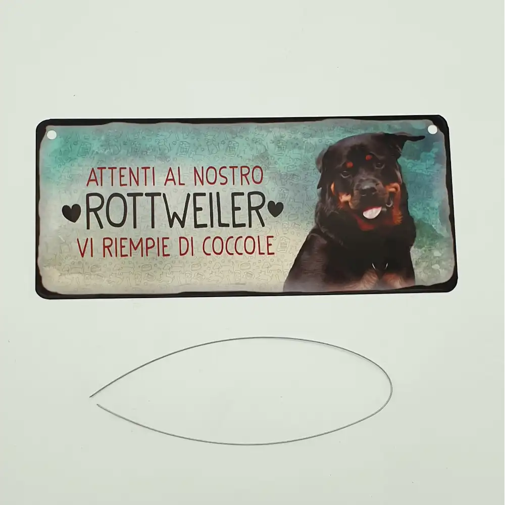 Placca metallo cane "Rottweiler" - immagine 3