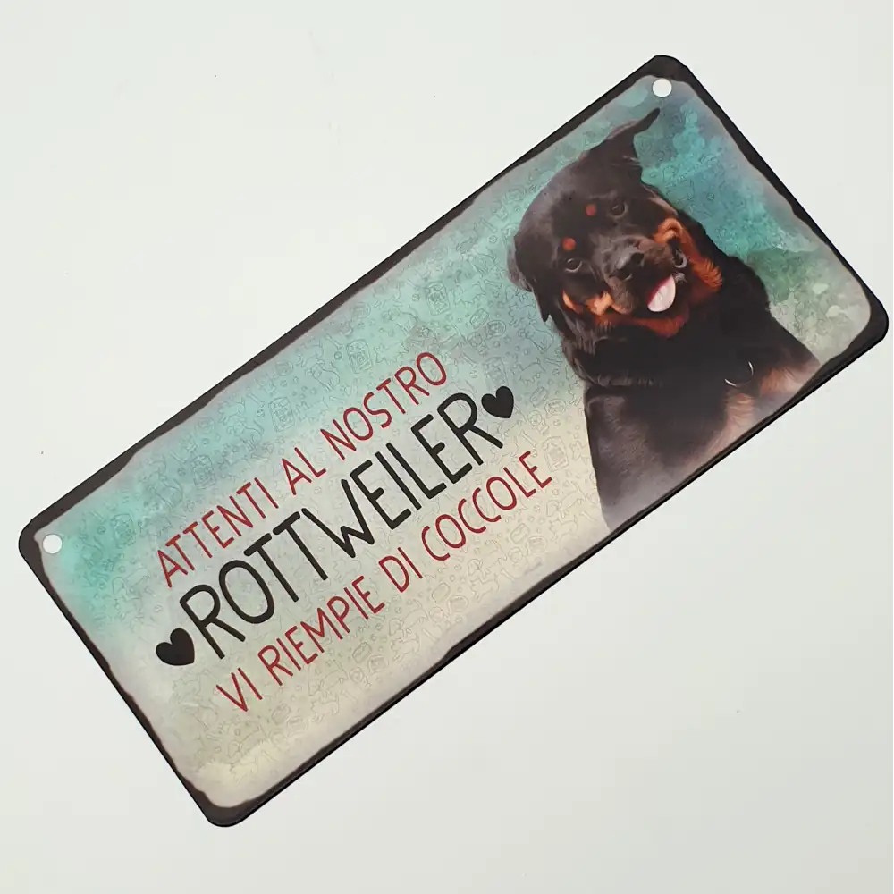 Placca metallo cane "Rottweiler" - immagine 2