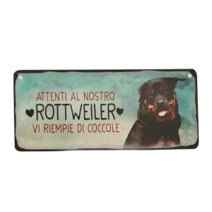 Placca metallo cane "Rottweiler"
