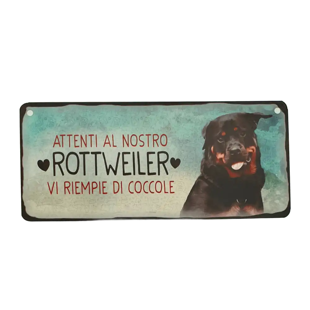 Placca metallo cane "Rottweiler"