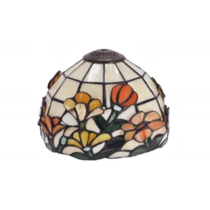 Vetro Tiffany cm 20 Fiori Arancio