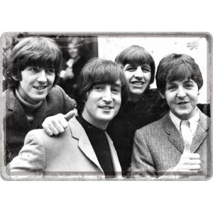 Cartolina 'Beatles Photo' In Metallo