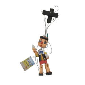 Burattino Pinocchio Legno Colorato 15 CM